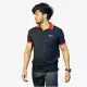 Men's Black Polo T-Shirt with Red Contrast Collar | Modern Slim Fit